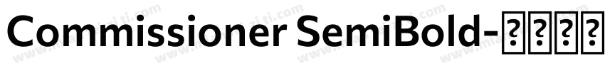 Commissioner SemiBold字体转换